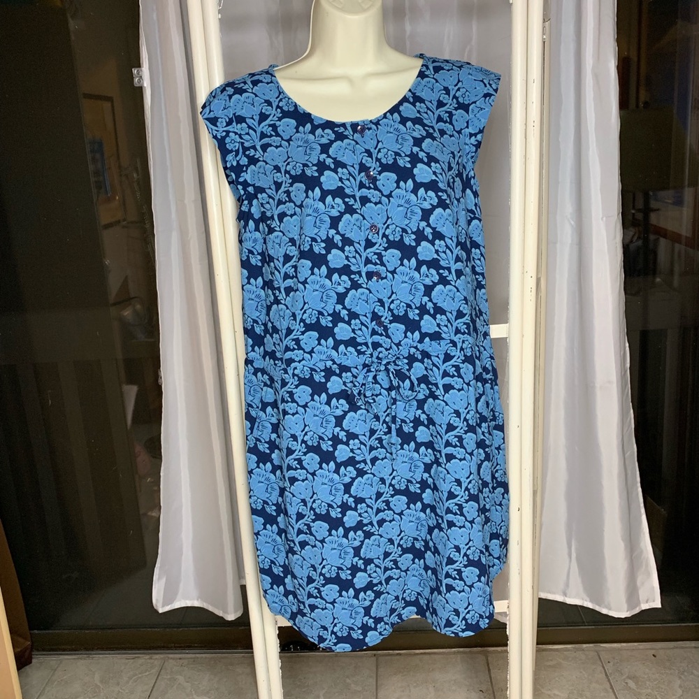 CAbi Women’s Blue Floral  Shift Dress Size Small - Picture 7 of 16